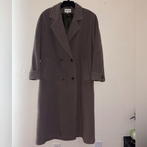 John Weitz Elegant Brown (or dark grey) Double-Breasted Trench Coat